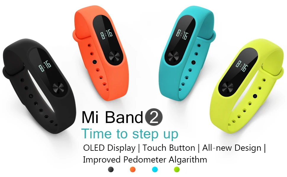 Xiaomi Mi Band 2 Смарт-браслет OLED тачпад монитор сна частота сердечных сокращений IP67 Водонепроницаемый для телефонов Android IOS