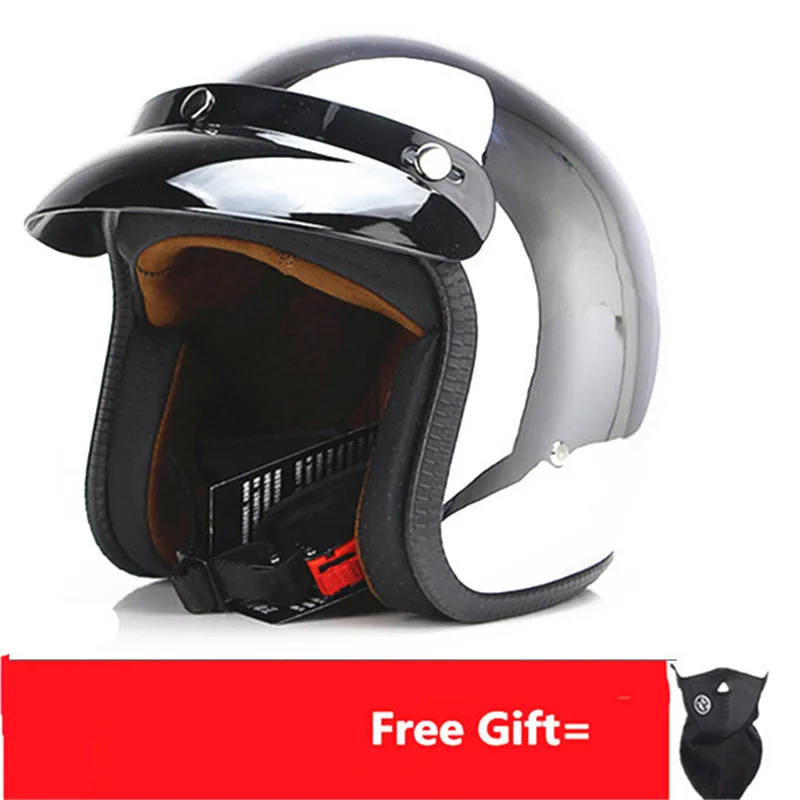 vintage motorcycle font b helmet b font jet capacetes de motociclista harley sliver chrome vespa cascos