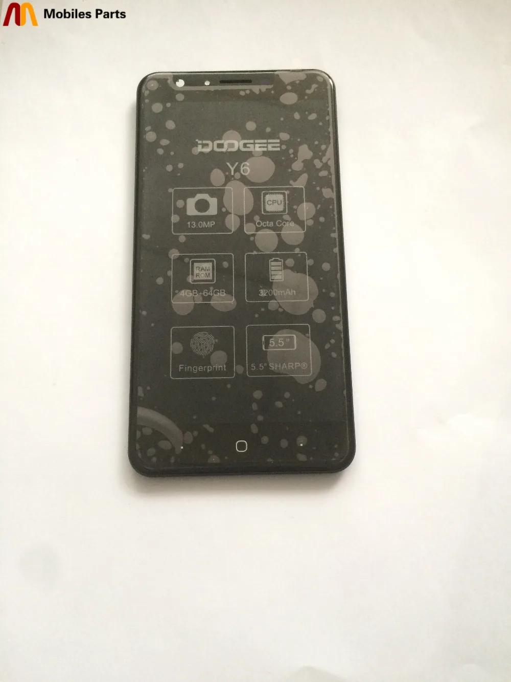 Используемый ЖК экран + сенсорный рамка для Doogee Y6 Piano Black 4 64G 5 дюймов MT6750 1280x720