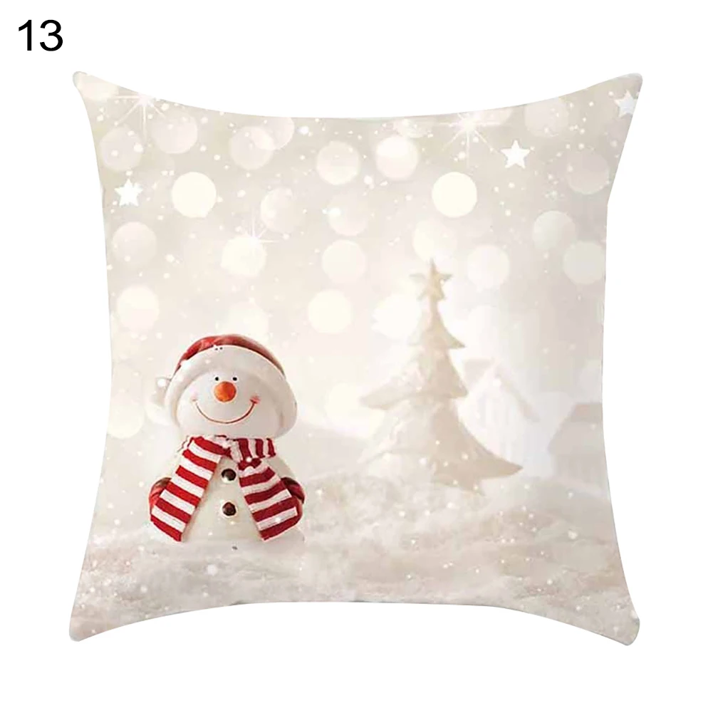 45*45 см Рождественский Снеговик Подушка Чехол для подушки для дивана, кровати и машины, Декор дома, отеля, детская комната рождественские украшения
