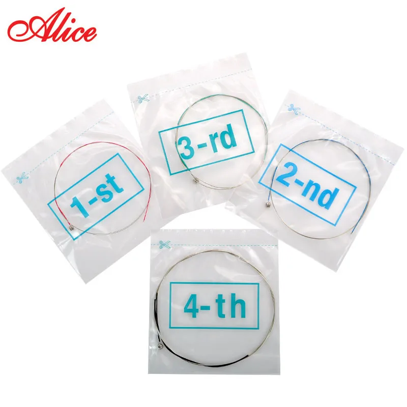 Alice A703 Violin Strings Steel Core Super Light Set for 18 44 Size Violin 4pcsset Top Quality violin strings-4