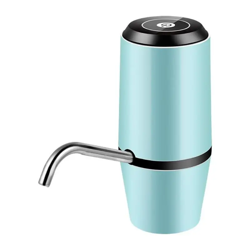 Автоматический Электрический водяной насос, Диспенсер, портативный, для путешествий, USB, перезаряжаемый, для воды, электрический, двойной галлон, переключатель для питьевой бутылки - Цвет: Синий
