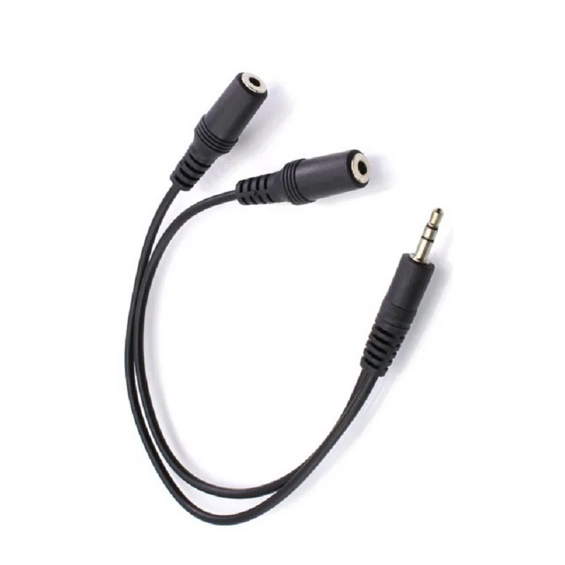 One divides into two computer audio cable headphone extension cable listener2