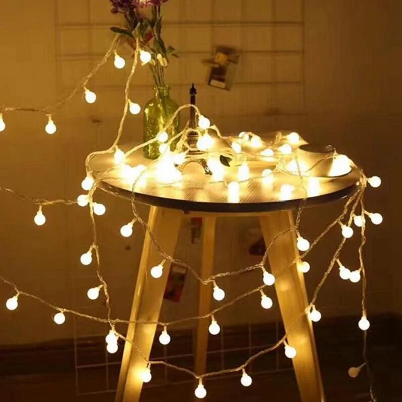 IKVVT USB powered 2M 3M 5M 10M fairy flower ball LED string Christmas holiday wedding party garden New Year Halloween lights IKVVT USB powered 2M 3M 5M 10M fairy flower ball LED string Christmas holiday wedding party garden New Year Halloween lights