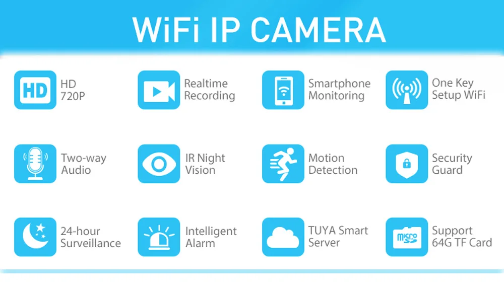 HD 720P wifi камера IP Беспроводная видеонаблюдение камера безопасности совместима с Alexa Echo Show и Google Home
