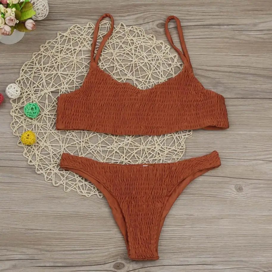 

Sexy Female Casual Bandage Summer Beach Wear Underwear Push-up Padded Bra Set Blackless Bathing Sea Lingerie Hot Sale Underpants