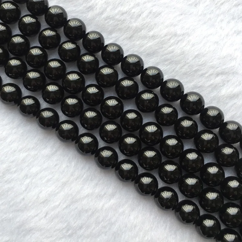 Natural Genuine Black Tektite Round Loose Smooth Beads 4mm 6mm 8mm 10mm 12mm 14mm 15" 05505 2