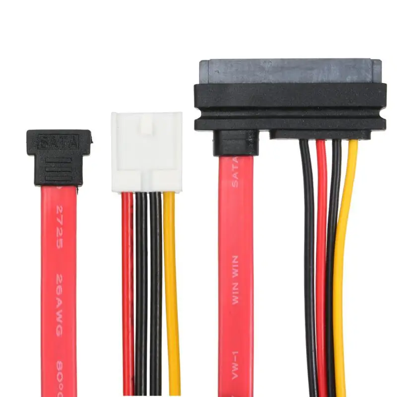 

SATA 7+15Pin to 4Pin IDE Power Cable + 7Pin M SATA Converter Adapter Cable for Connecting SATA HDD to SATA CD Driver Device