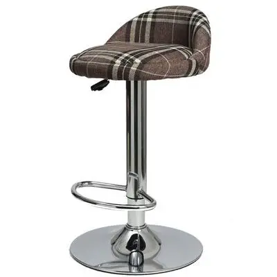 Европейский высококачественный модный тканевый барный стул парикмахерский высокий стул мягкий удобный регулируемый по высоте - Цвет: S