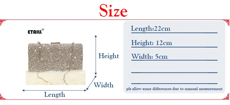 Women Sequins Clutch Handbag Fashion Brand Lady Evening Bag