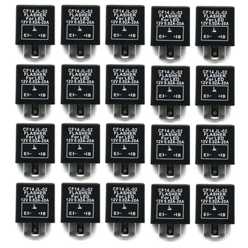 

wholesale 3-Pin CF14 EP35 12V 0.1-20A Electronic LED Flasher Relay For LED Related Turn Signal Bulbs Hyper Flash Fix DXY88