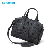 Новинка, светящаяся женская сумка bao, сумка-тоут, геометрические сумки через плечо, Saser, простая Складная Сумка bolso, известный дизайнер, сумки в стиле Бостона