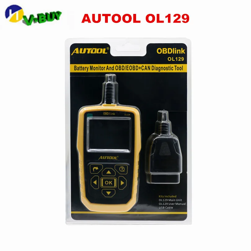 AUTOOL OL129 OBD Может Универсальный Автомобильный сканер двигатель ошибка диагностический инструмент лучше, чем AUTEL 519