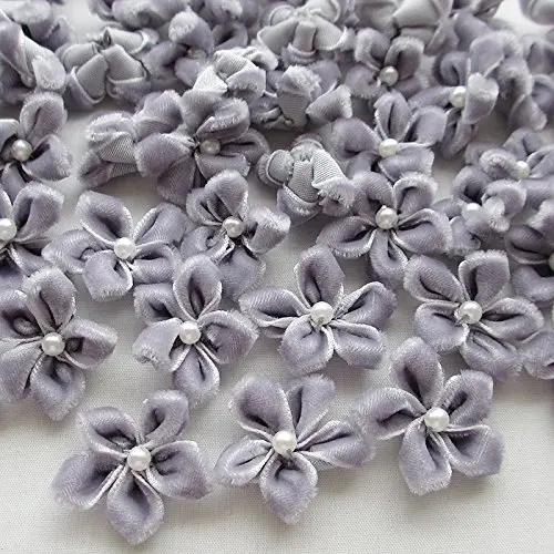 30 шт 25 мм цвет U pick бархатный бант Цветок Bauhinia W/жемчужные аппликации Свадьба