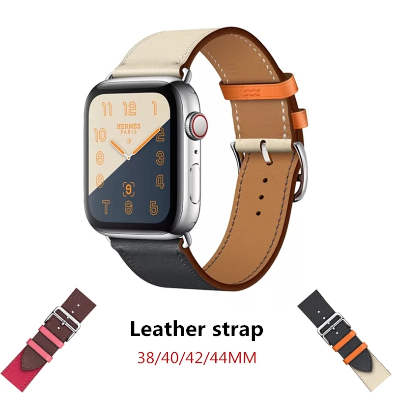

Genuine Leather Correa Strap For Apple Watch Band Series 4/2/3/1 44mm 40mm iWatch 42mm 38mm Bracelet Belt Replacement Watchband