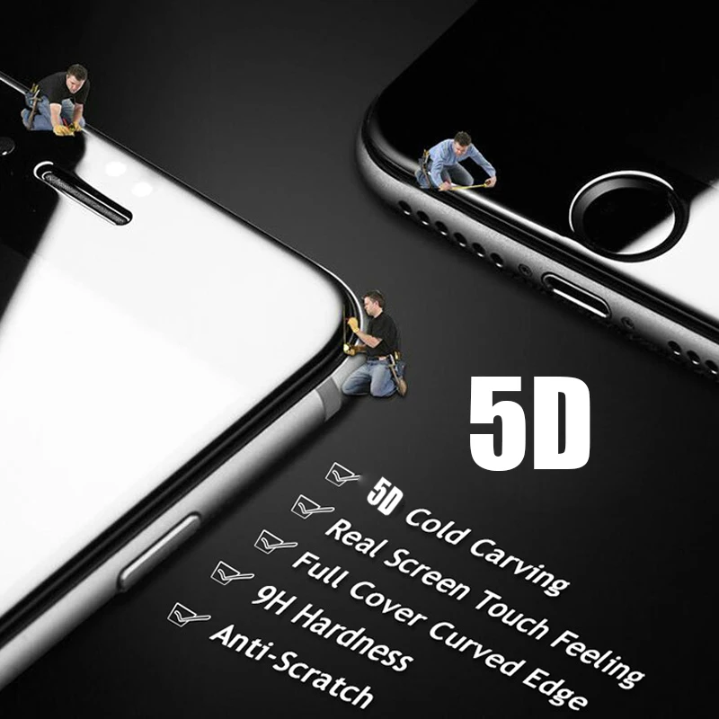 5D Gebogene Rand Vollen Abdeckung Screen Protector Für iPhone 6 7 6S Plus 11 Pro Max Gehärtetem Gla