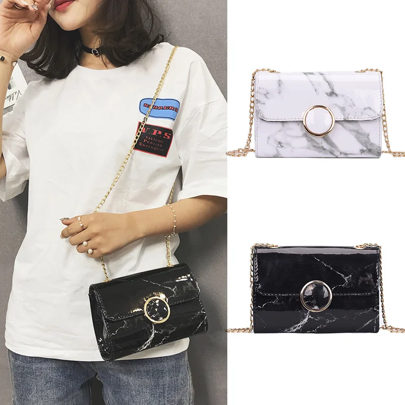 

2019 New Fashion Women Crossbody Bags Stone Pattern Chic Simple Small Square Messenger Bag LBY2019