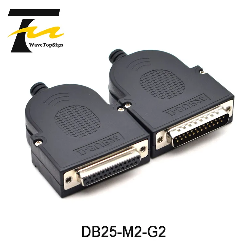 

WaveTopSign DB25 Welding Free Male Head 1Pcs and Female Head 1pcs 25PIN Adapter Board Terminal Serial Port