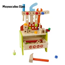 ZH 1 набор, деревянная Многофункциональная подставка для инструментов, набор инструментов для ремонта детей, Детский игровой домик для раннего обучения, развивающие игрушки