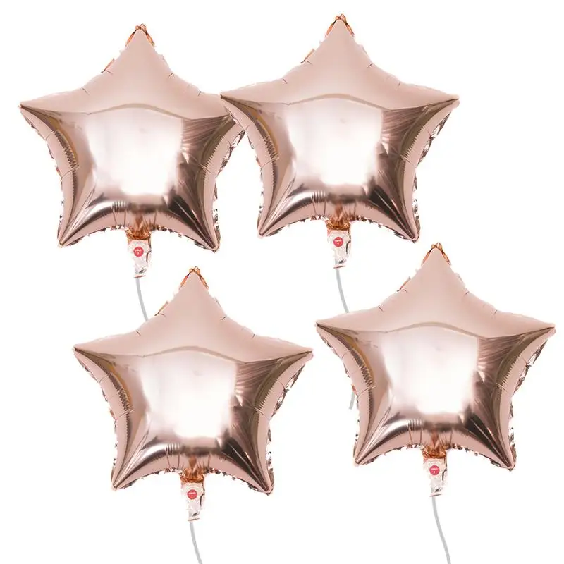 

4PCS 18'' Foil Balloons Decorative Star Shape Party Decor Balloons Mylar Balloons For Birthday Wedding Party
