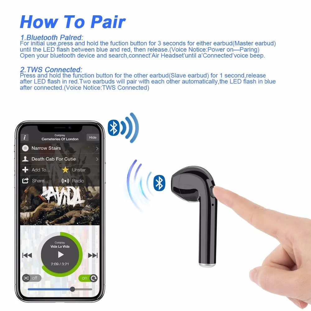 i7s TWS Mini Bluetooth Wireless Earphones Earbuds With Charging Box Sports Headsets For iPhone Android For Samsung Xiaomi Huawei i7s TWS Mini Bluetooth Wireless Earphones Earbuds With Charging Box Sports Headsets For iPhone Android For Samsung Xiaomi Huawei