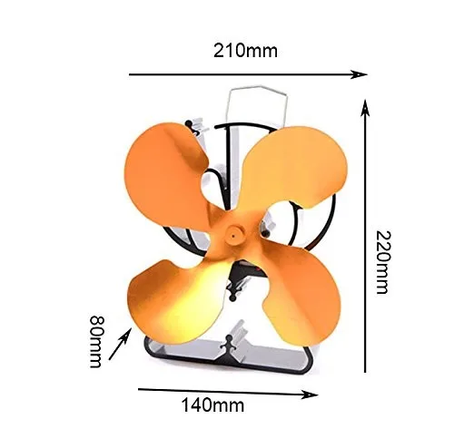 VODA 4 лезвия Тепловая плита вентилятор увеличение более 80% теплый воздух, чем 2 лезвия плита вентилятор для дерева/горелка бревна/камин-эко