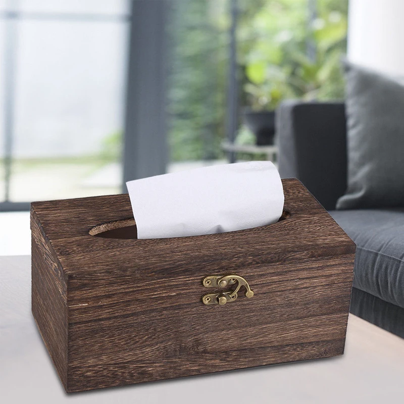 Бумажный стеллаж деревянная коробка для хранения салфеток Автомобильная домашняя коробка для салфеток прямоугольной формы контейнер для полотенец салфеток диспенсер для салфеток Органайзер держатель