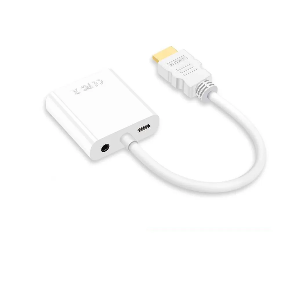Адаптер HDMI в VGA конвертер Папа мама 1080P цифровой аналоговый видео 3 5 мм