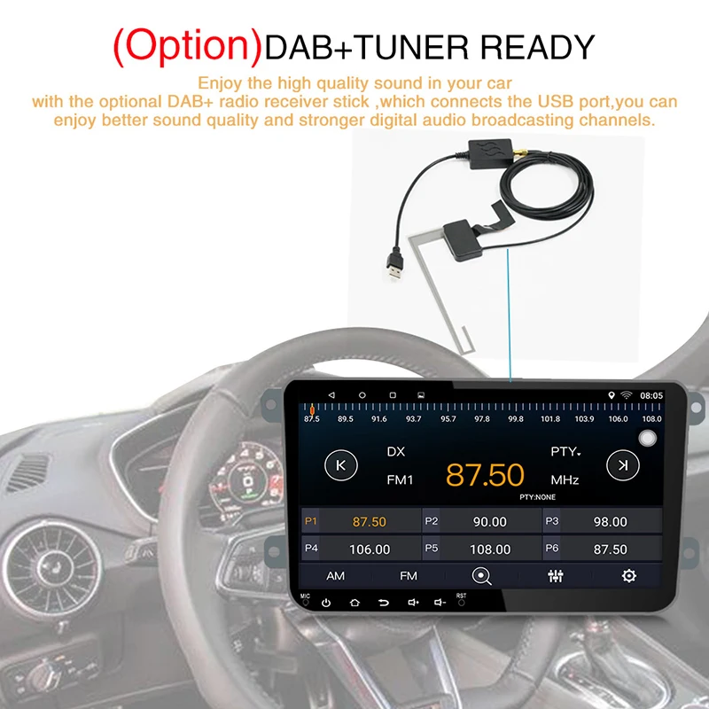 Discount Ghm  Android 2 Din Car Radio Multimedia Video Player Gps Navigation 2 Din 9" Hd Universal Auto Audio Stereo Wifi Bluetooth Usb 6