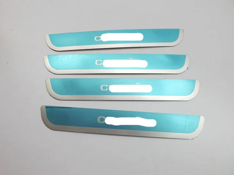 

4pcs Door Sill For Citroen C4L Sedan 2012-2013 Car Styling Door Sill Scuff Plate Trim Covers Side car Stickers auto Accessories