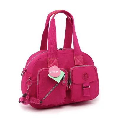 Модные женские ручные сумки Для женщин водонепроницаемый нейлон Сумки, сумка через плечо, женские сумки на плечо с принтом «обезьяна» Сумка-тоут цепочка для ключей bolsa feminina - Цвет: Ярко-розовый