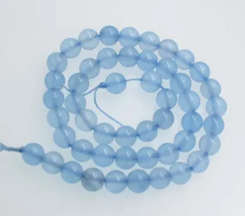 

sky blue jade round 8mm 15" for DIY jewelry making loose beads FPPJ wholesale beads nature gem stone coral