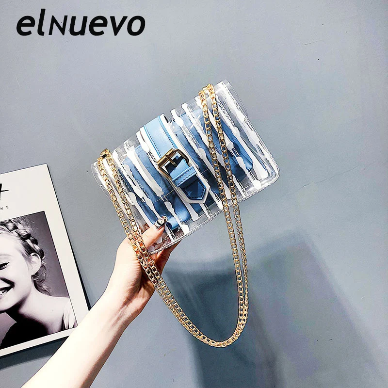 

Transparent Summer Bags for Women 2019 Candy Clear PVC Crossbody Bags for Women Small Women Handbag over Shoulder sac a main