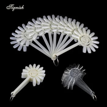 

Tignish 120 Tips Display Showing Shelf Rosette Board Fan Practice Training Wheel Board Natural Clear Color Chart Plate Nail Tool