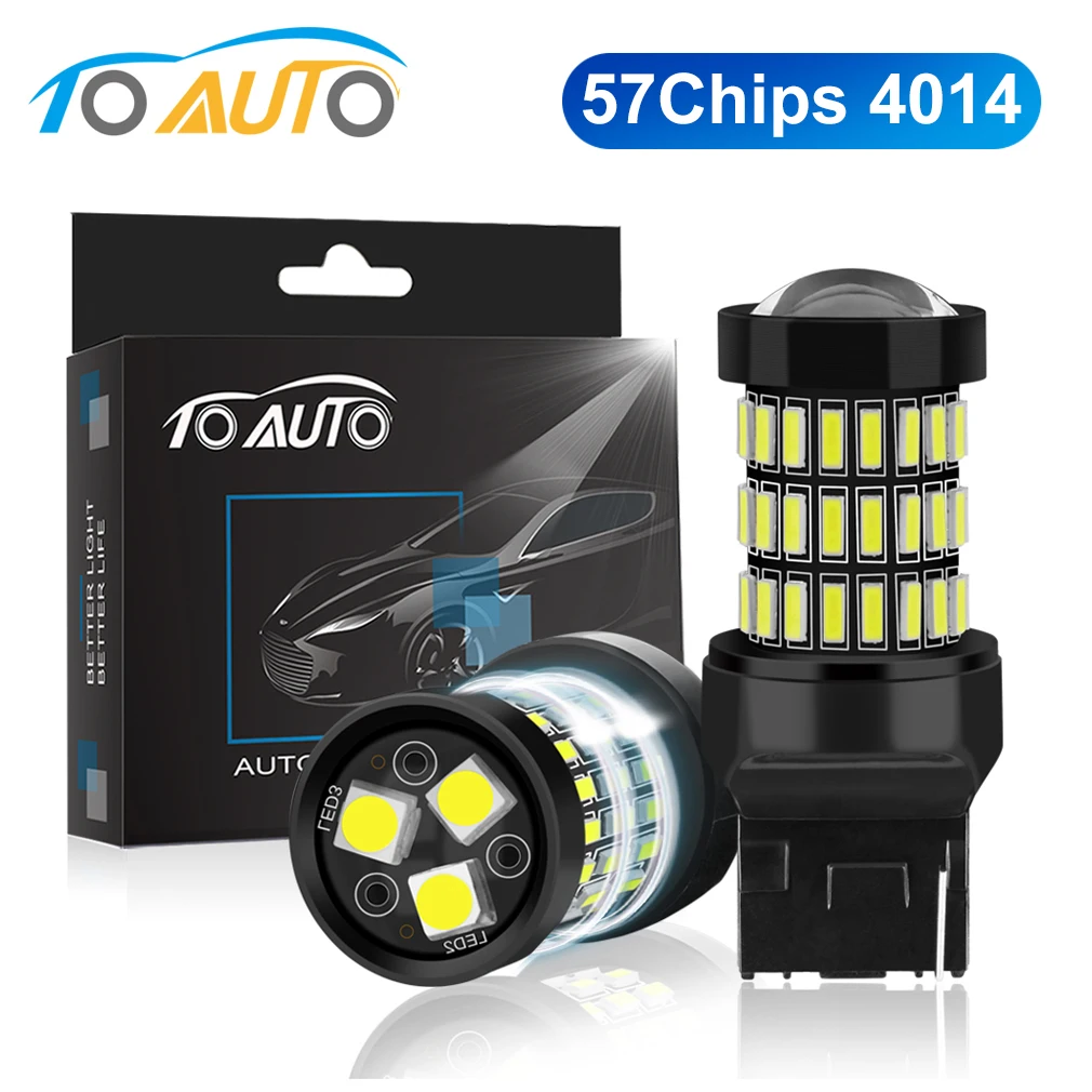 

2pcs T20 7440 W21W LED 7443 SRCK W21/5W LED Car Light Bulbs WY21W 12V 1200LM Turn Signal Brake Reverse Auto Lamp