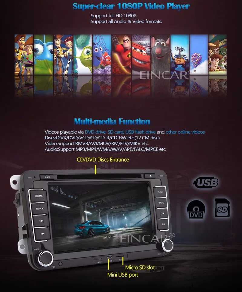 Top Car headunit radio DVD GPS Multimedia player Android5.1.1 For VW Volkswagen Golf Touran Jetta Skoda polo Passat caddy Octavia vw 18