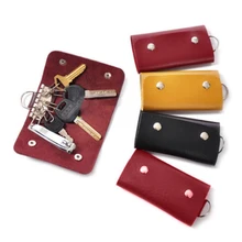 Ключница из искусственной кожи, автомобильный брелок для ключей, чехол-кошелек