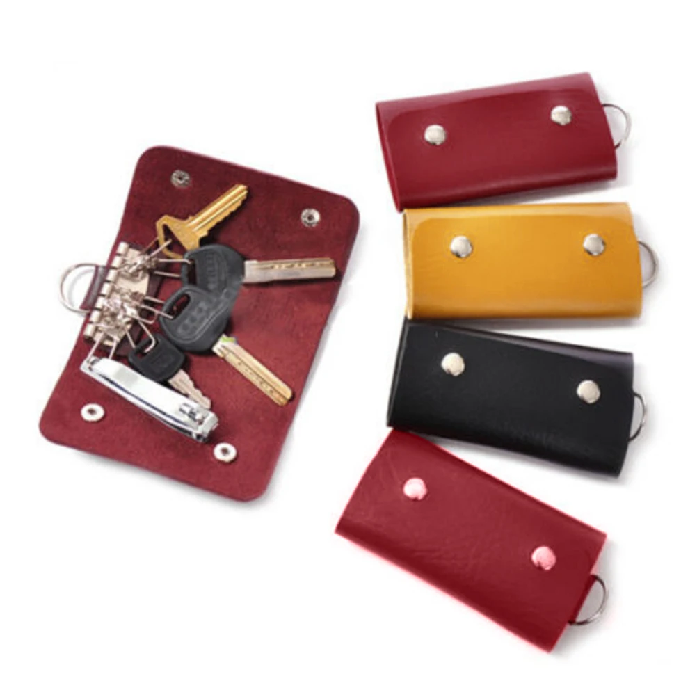 

PU Leather Housekeeper Holders Car Keychain Key Holder Bag Case Wallet Cover