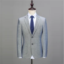 NA57 изготовленная на заказ Качественная мужская одежда, мужская льняная ткань, повседневный костюм, приталенный,, модные мужские s 3 предмета, свадебные костюмы с брюками