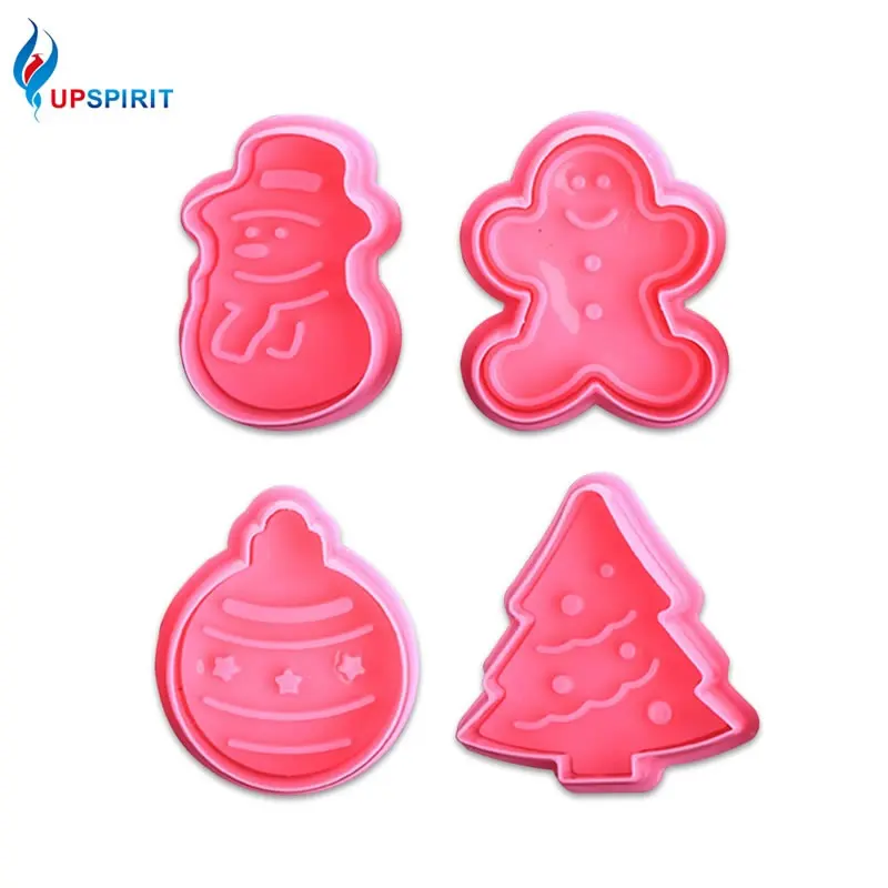 

Upspirit Christmas Plunger Cookie Cutter Biscuit Fondant Mold Ginger Man Snowman Tree Shape Cake Decorating Sugar Craft Gadgets