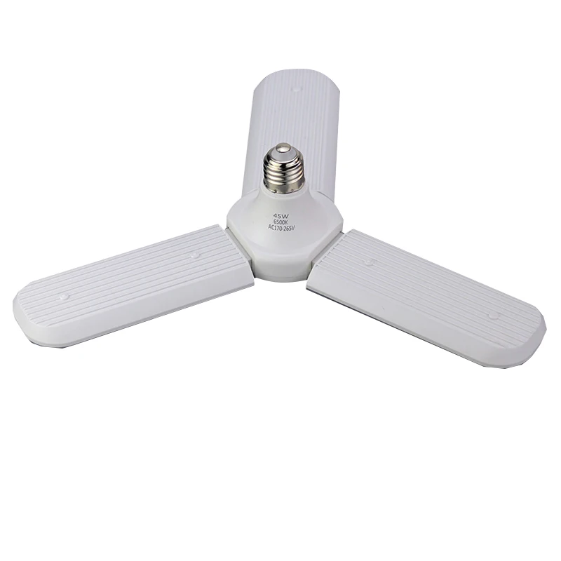 

LED Pendant Lamps Foldable Fan Blade Bulb 95-265V 45W E27 Super Bright Lights Angle Adjustable Home Energy Saving Ceiling Lights