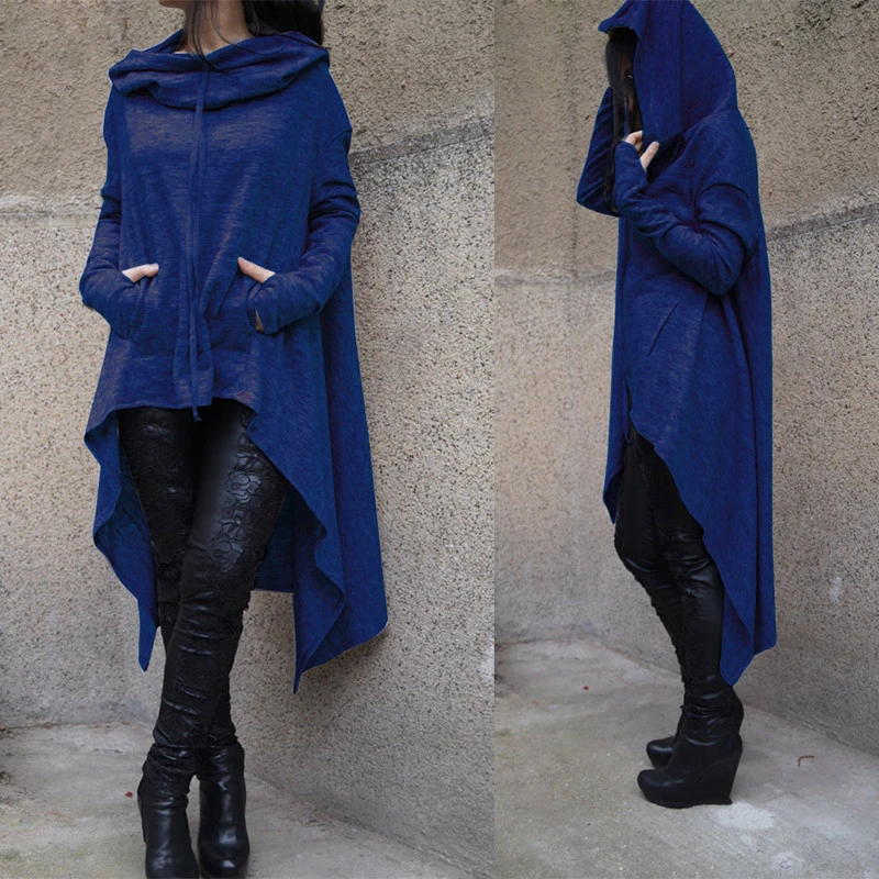  2018 New Fashion Oversize Hoodies Sweatshirt Women Loose Hoody Mantle Hooded Pullover Outwear Coat 