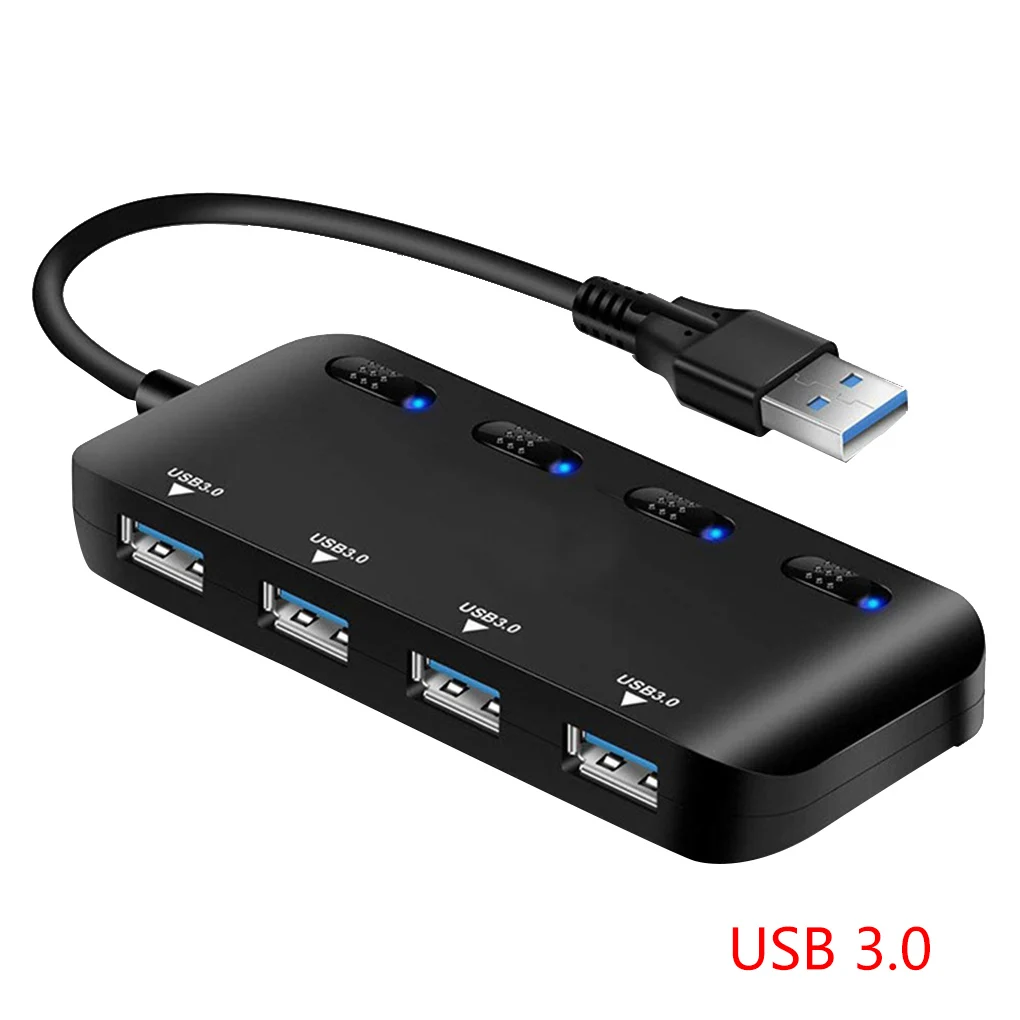 Новое поступление мини USB/Тип-C 3,0 концентратор 4 Порты ноутбук ПК компьютер Портативный USB Мощность Интерфейс переключатель USB разветвитель адаптер USB hab