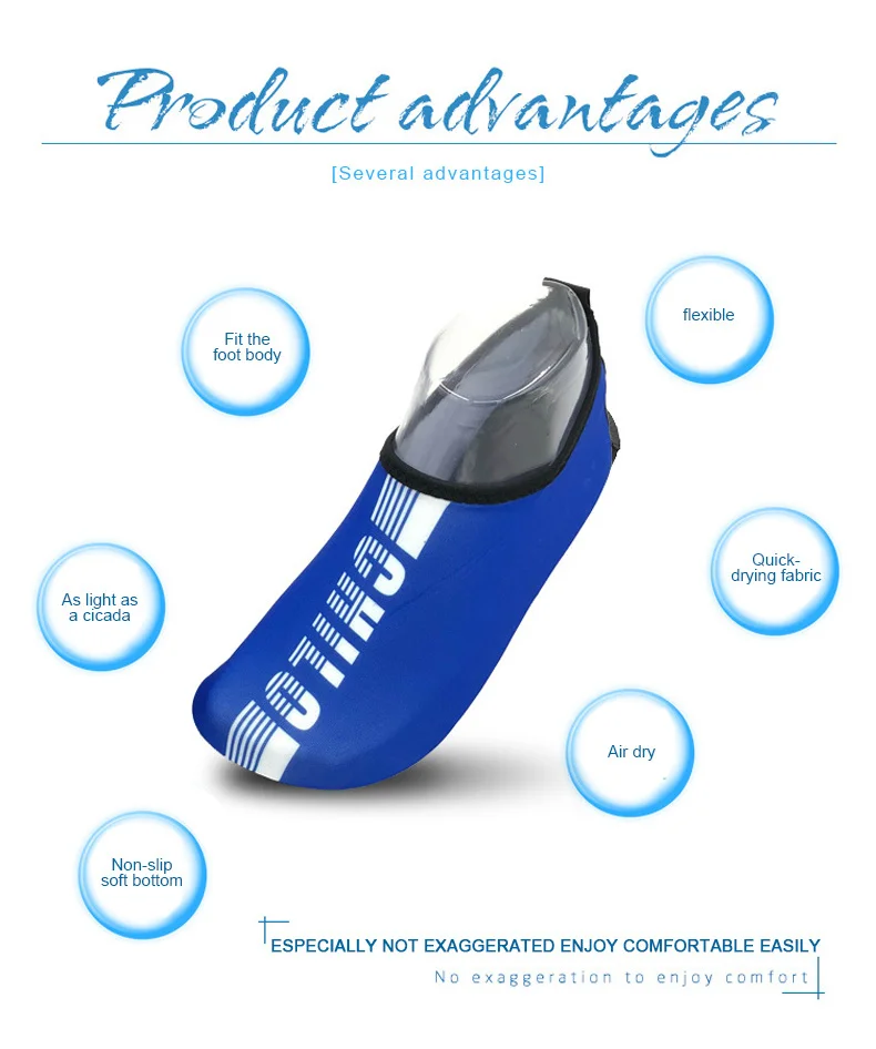 1 (5)Antiskid Men Beach Shoes Women Outdoor Swimming Shoes Adult Aqua Flat Soft Seaside Shoes Non-slip Walking Couple Yoga Shoes