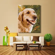 Краска от numbes художественная живопись по номерам художественная работа животное лошадь собака Крупный рогатый скот деревенский прекрасный ручной Простой Интересный простой