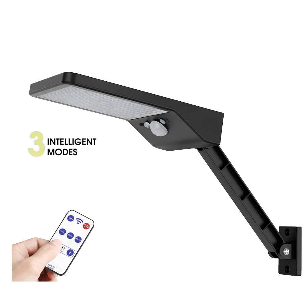 

desk wall mount remote control rotate bracket solar street light 48 LED Waterproof PIR Motion Sensor Lamp 3 Mode Solar Light Fo