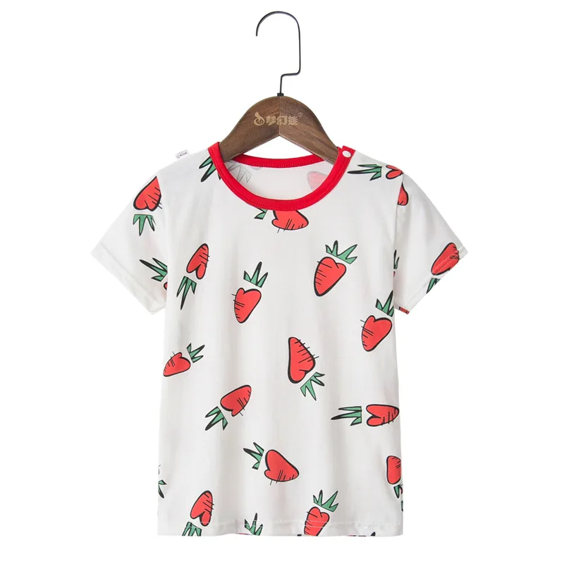 New Kids Boy Girls for T Shirt Cotton Cartoon Watermelon Fox Cute Print Clothes Children Boys T-shirt Baby Tops 2 3 4 5 6 Year - Цвет: 15-W