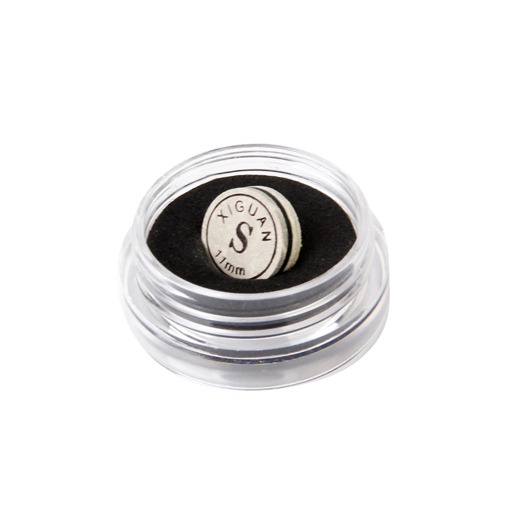 Pool Snooker Billiard Glue Type Artificial Leather Cue Tip 11mm Soft Box Snooker Cue Humidity Resistant Box Billiard Accessories