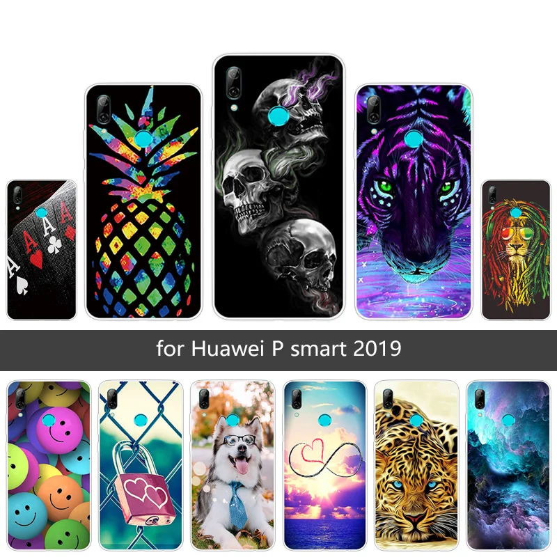 

Clear TPU Phone Case for Huawei P Smart 2019 Shell Soft Slim 6.21inch Cover for PSmart 2019 Cases Luxury Full Protection Coque