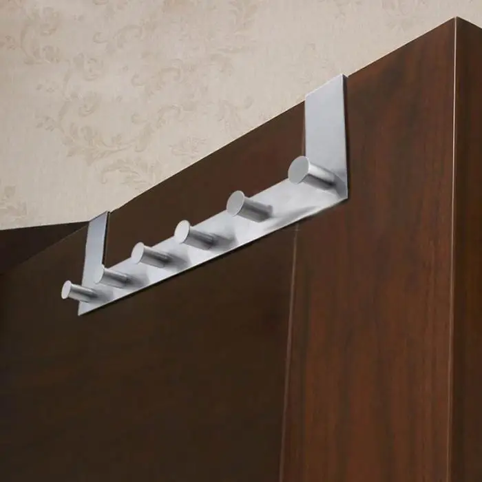 Stainless Steel Over Door Hook Coat Bath Towel Hanger Brushed Finish for Bedroom UYT Shop